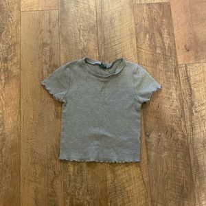 Gray wild fable crop top